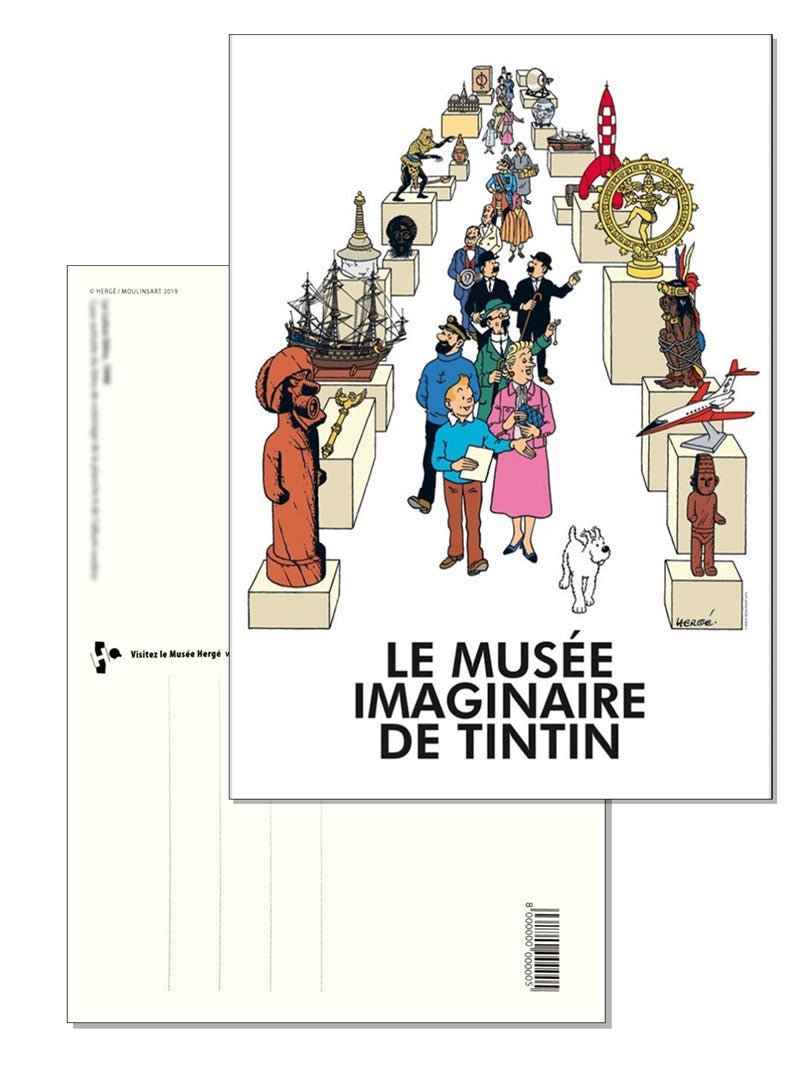 TINTIN POSTCARD - Imaginary Museum - Mu Shop