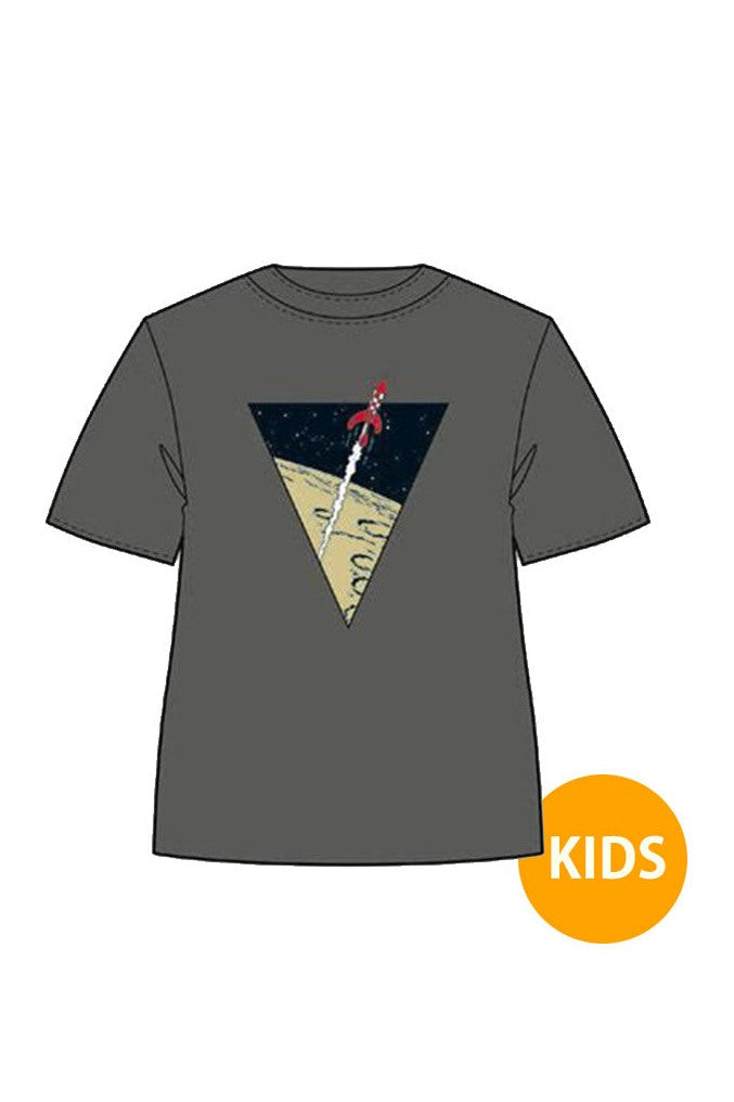 Tintin Rocket Gray T-shirt Kids