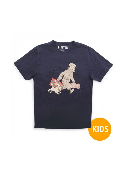 Tintin “Homecoming” Navy Blue Kids T-Shirt