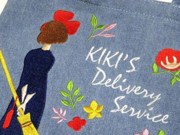 TOTE BAG Denim Embroidery Kikis Delivery Service  - Mu Shop