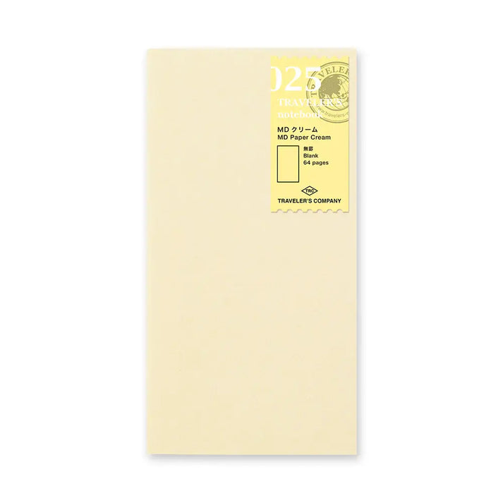TRAVELER'S notebook Refill Regular Size 025 MD Paper Cream