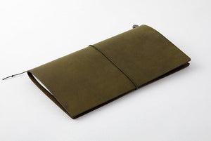 Traveler's Notebook - Olive, Regular Size, Starter kit - Mu Shop