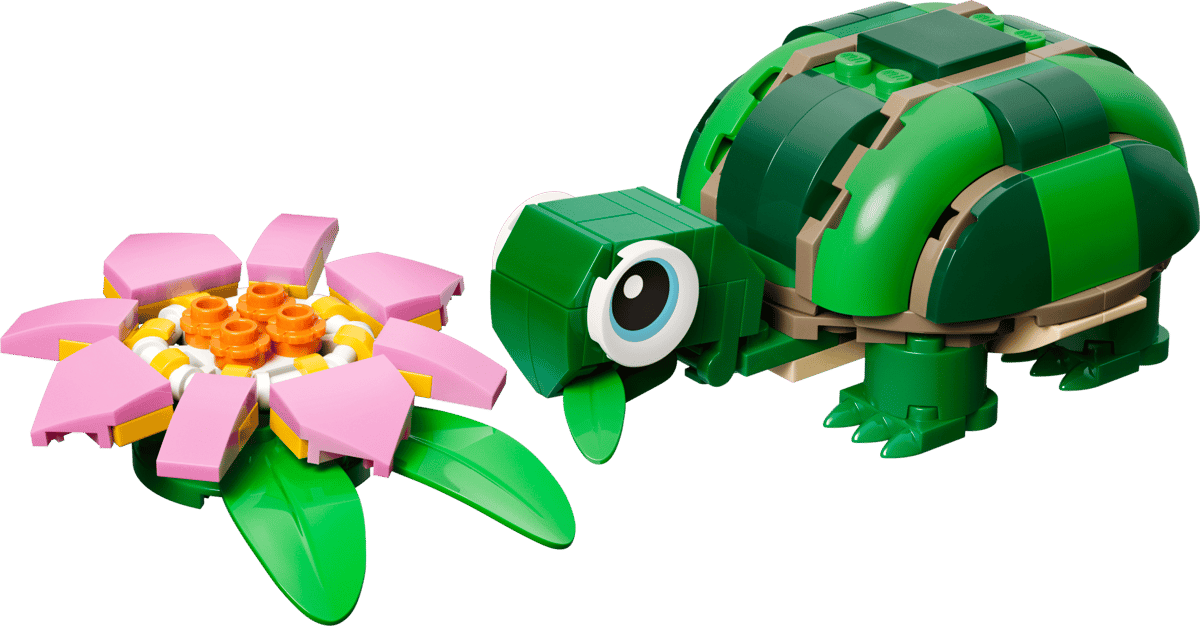 Turtle with a Water Lily Flower - Mu Shop