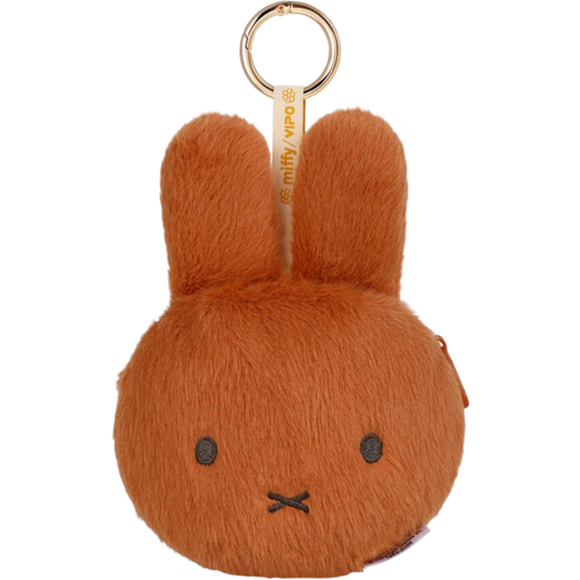 Miffy Plush Purse Keychain Brown