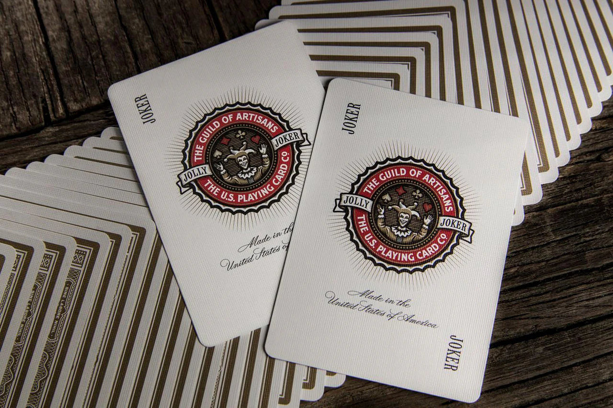Artisan White playing card backs and tuck box