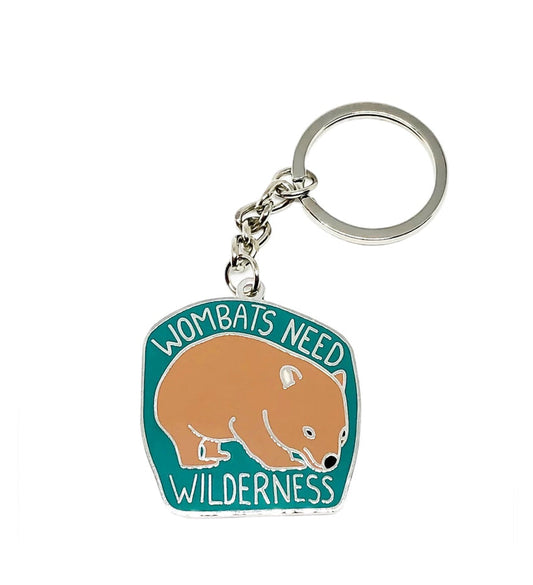 Wombats Need Wilderness Keyring