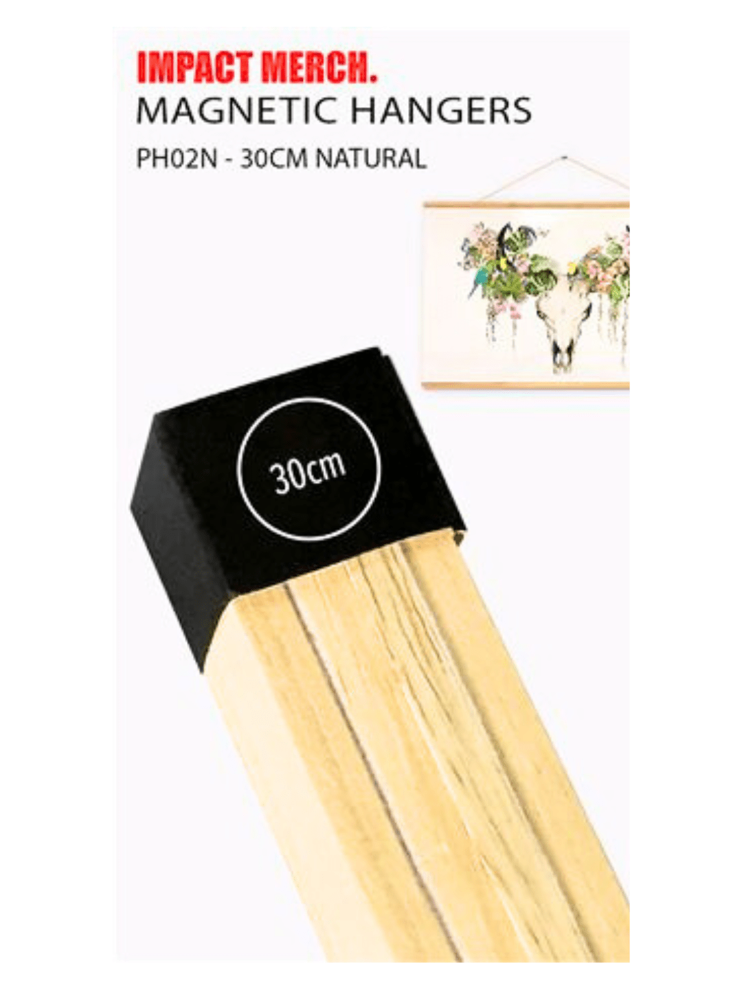 Wooden Print Hanger 30cm – Natural - Mu Shop