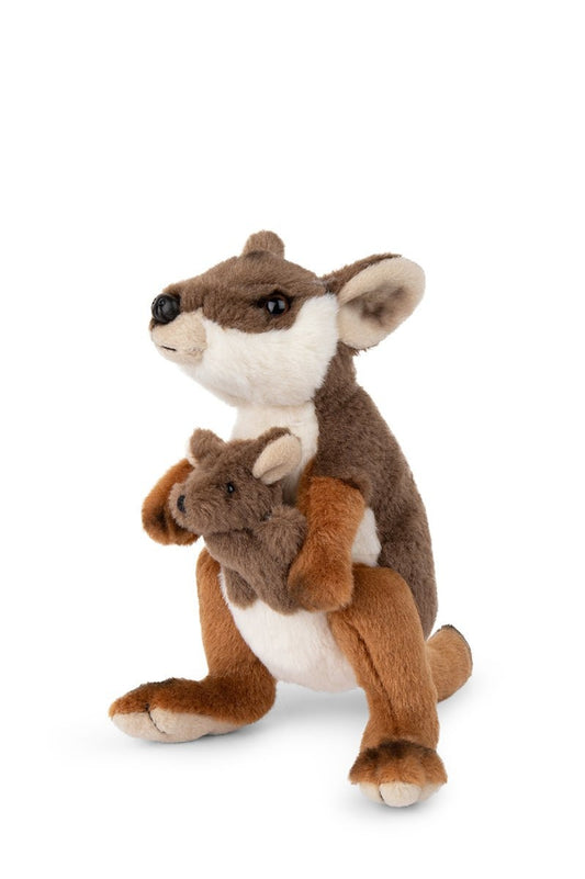 WWF Wallaby with Joey - 19cm - Mu Shop