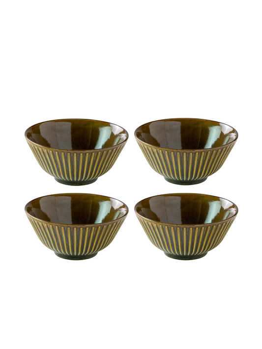 Sendan Chestnut Grey Fine Porcelain Bowl 14cm - set of 4