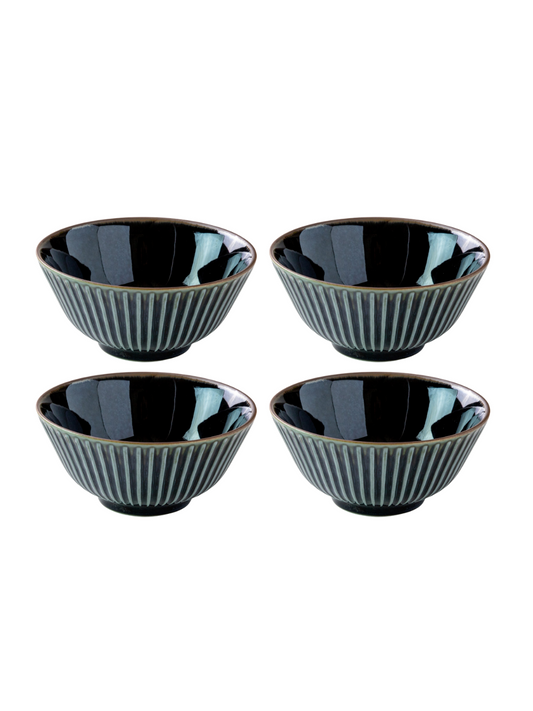 Sendan Midnight Blue Fine Porcelain Bowl 14cm Set of 4