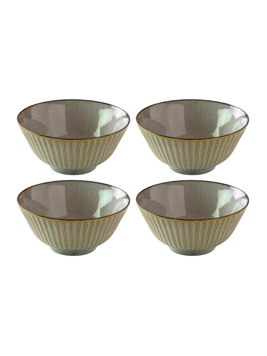 Sendan Vanilla Cream Fine Porcelain Bowl 14cm Set of 4