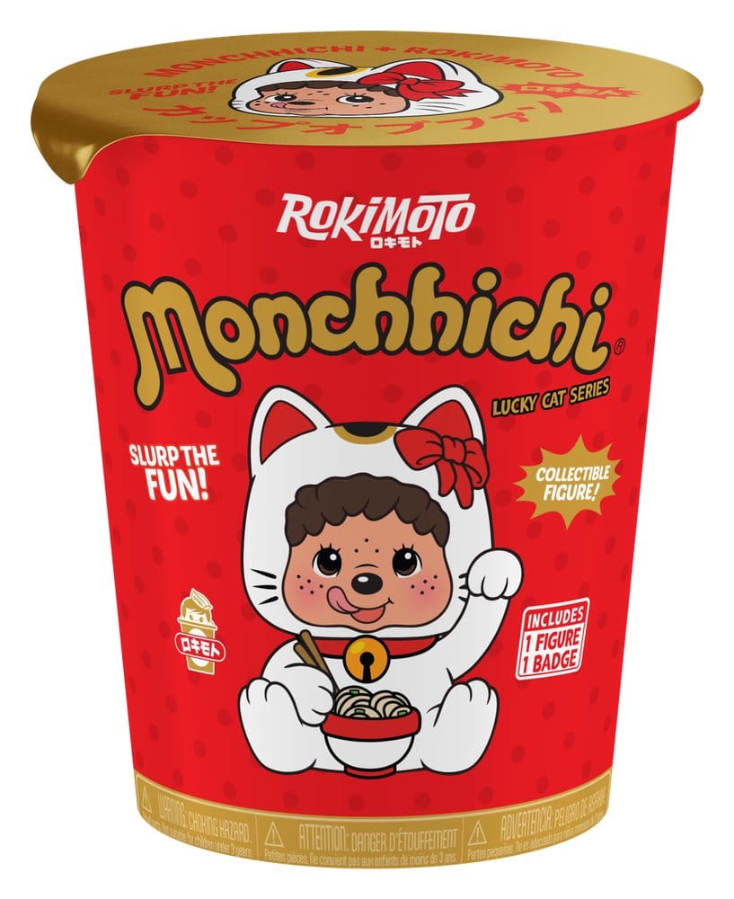 ROKIMOTO MONCHHICHI LUCKY CAT MYSTERY BOX RAMEN CUP