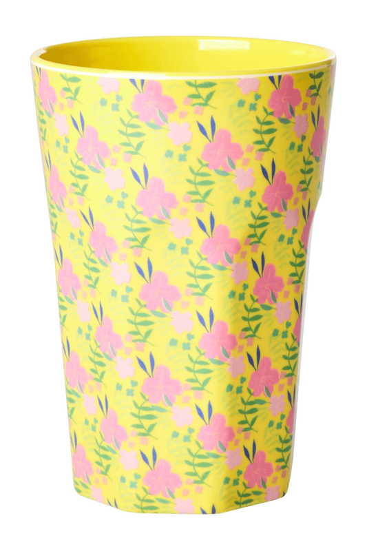 Yellow Sunny Days Print - Tall Melamine Cup - Mu Shop