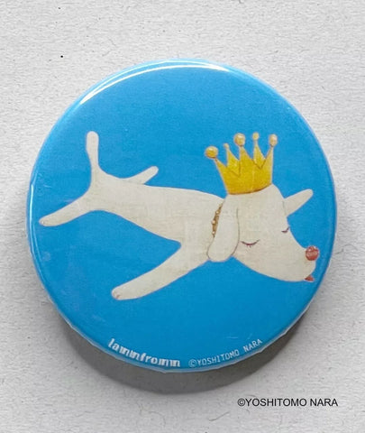 Yoshitomo Nara Can Badge / Brooch [Pup King] Large - Mu Shop