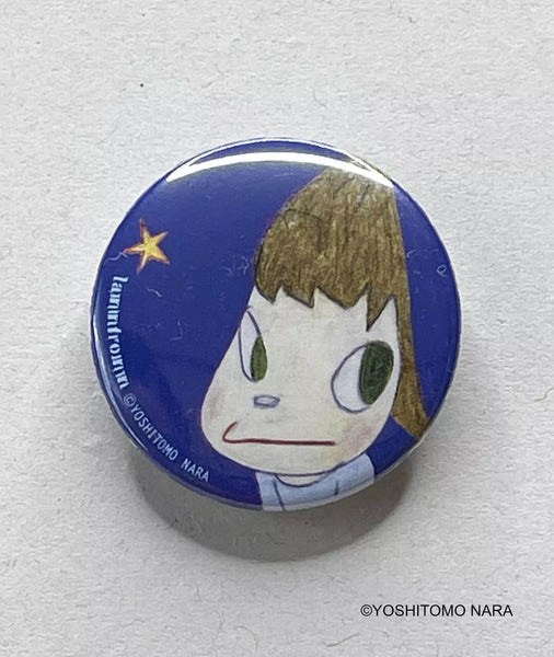 Yoshitomo Nara Tin Badge Can Badge / Brooch [Blue Dress] Small - Mu Shop