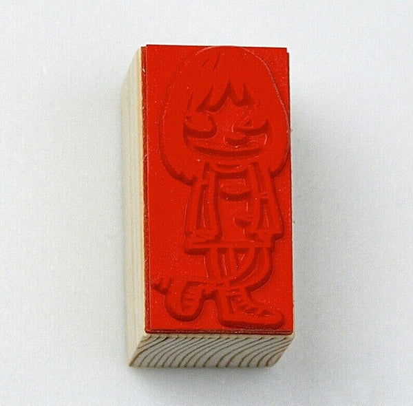 Yositomo Nara Wooden Stamp Little Girl (M) - Mu Shop