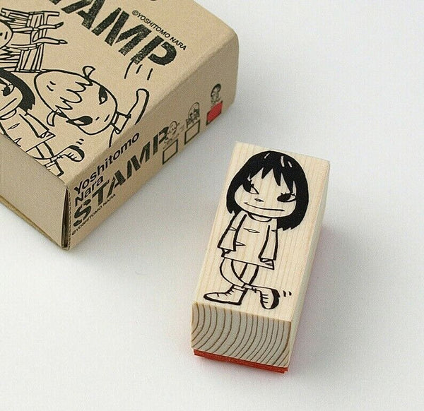 Yositomo Nara Wooden Stamp Little Girl (M) - Mu Shop