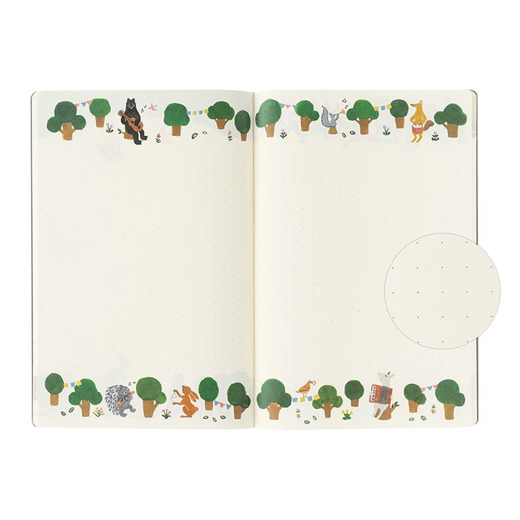 Yuru Log notebook B6 - Forest Design - Mu Shop