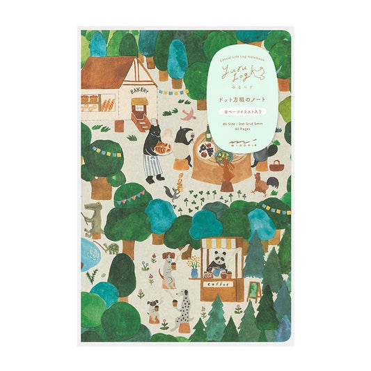 Yuru Log notebook B6 - Forest Design - Mu Shop