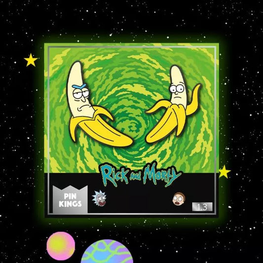 Rick and Morty Banana Enamel Pin Badge Set