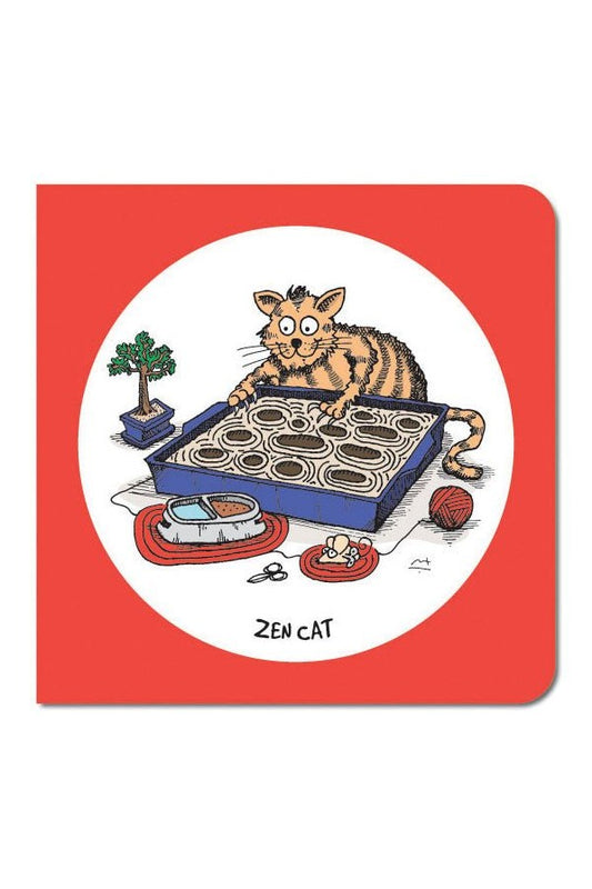 Zen Cat Greeting Card - Mu Shop