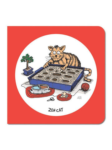 Zen Cat Greeting Card - Mu Shop