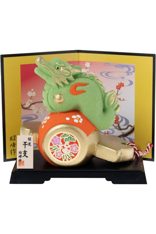 Zodiac Ornament Dragon Good Luck Gazuchi Riding Dragon Medium 125 - Mu Shop