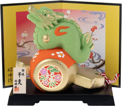 Zodiac Ornament Dragon Good Luck Gazuchi Riding Dragon Medium 125 - Mu Shop