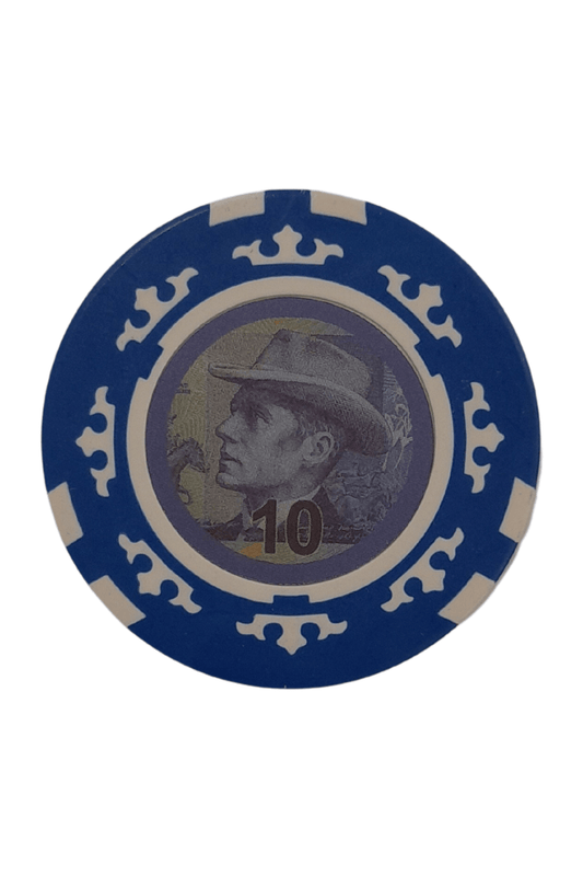 $10 Australia Currency Poker Chip (Blue) - Mu Shop