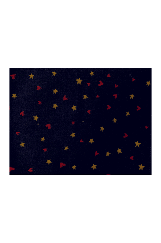 35x35 Hearts and Stars Handkerchief - Mu Shop