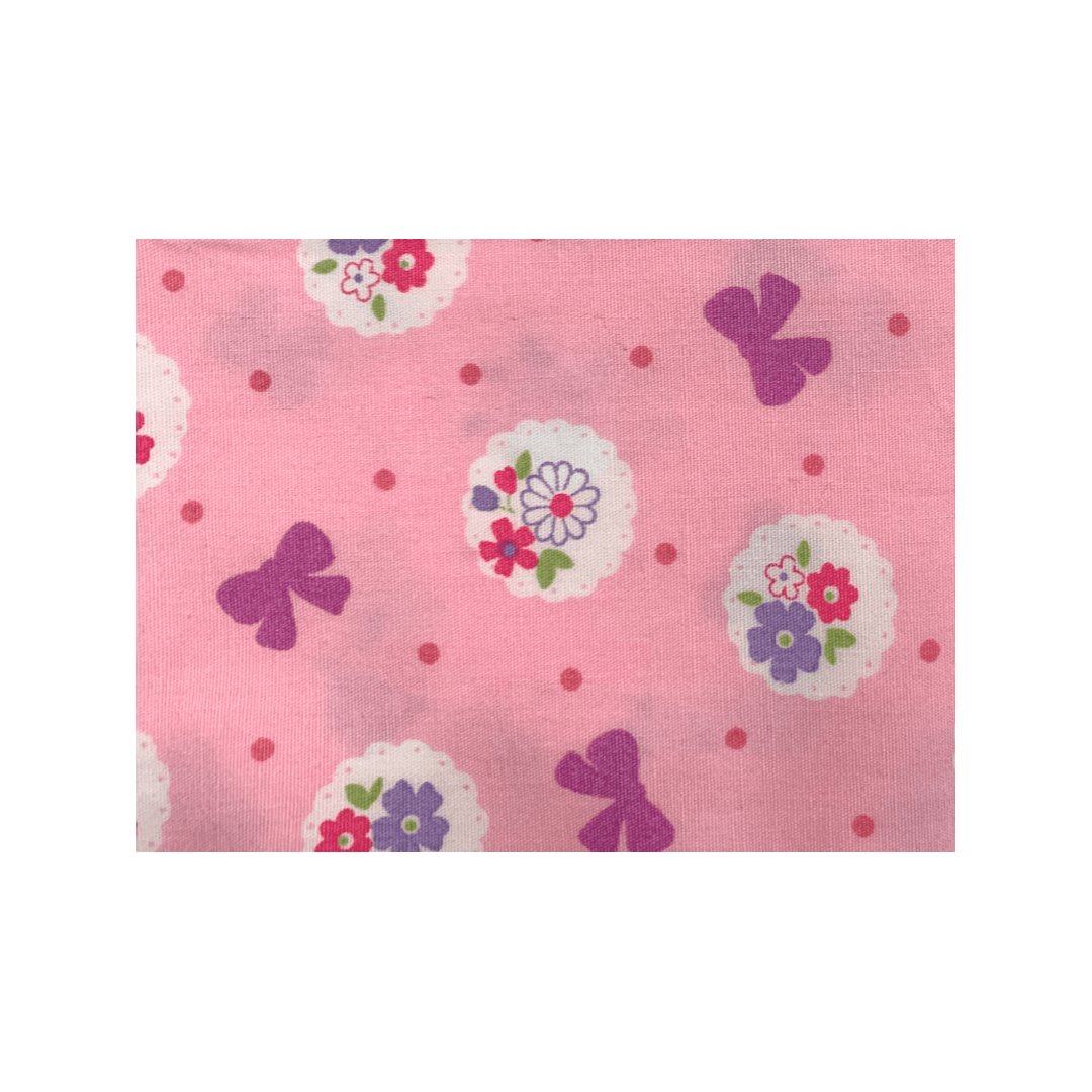 35x35 Purple Ribbon Flowers Handkerchief - Mu Shop