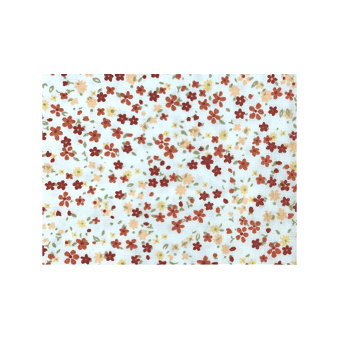35x35 Red Flowers Handkerchief - Mu Shop