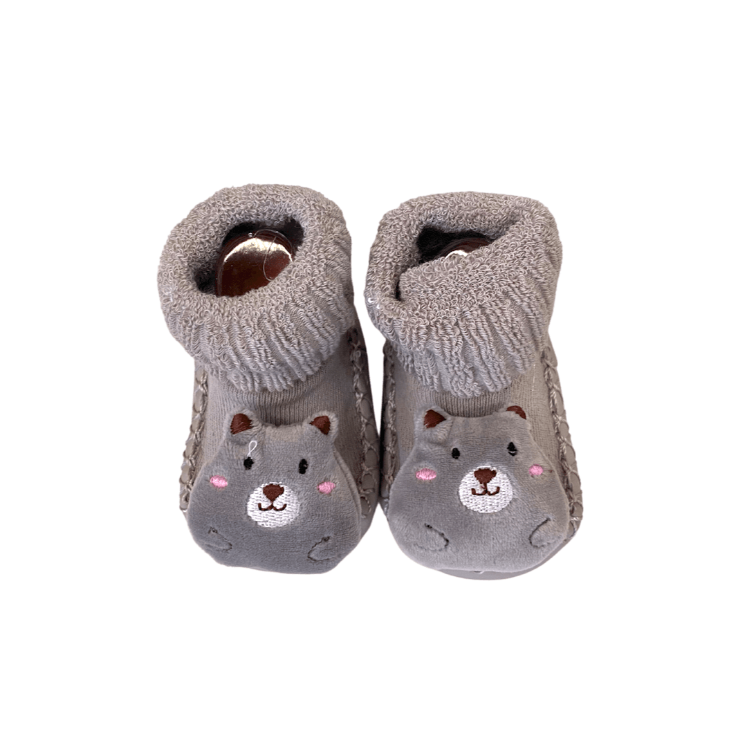 Aini Bear Kid’s Socks - Gray (6-12 months) - Mu Shop