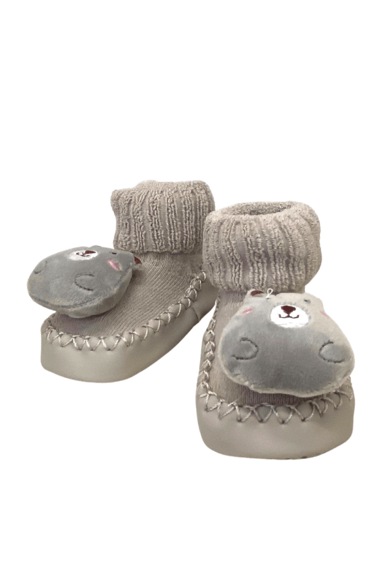 Aini Bear Kid’s Socks - Gray (6-12 months) - Mu Shop