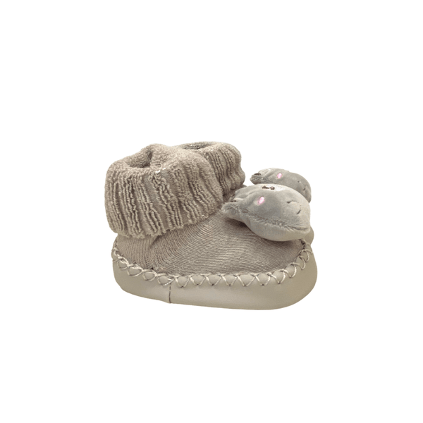 Aini Bear Kid’s Socks - Gray (6-12 months) - Mu Shop