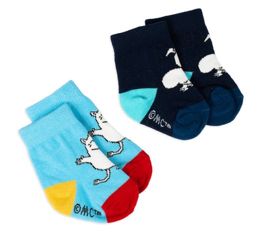 Baby Double Pack Moomintroll Socks (EU 22-24) - Mu Shop