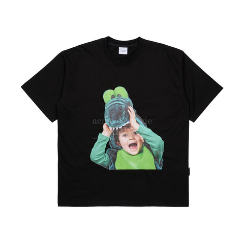 BABY FACE Crocodile Doll Black Adult T-shirt Size 2 - Mu Shop