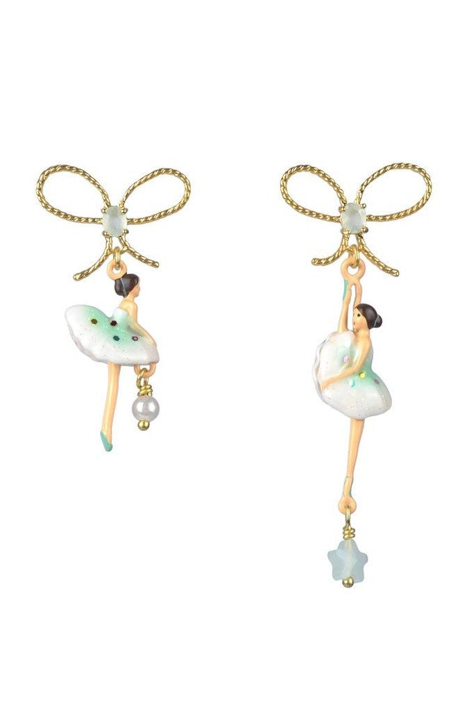 Ballerina Asymmetrical Earrings - BLUE - Mu Shop