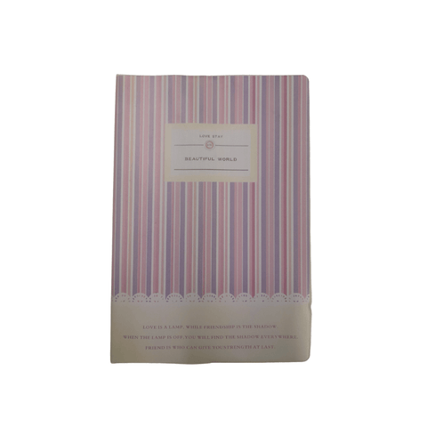 Beautiful World Notebook (142 x 208 mm) - Purple - Mu Shop