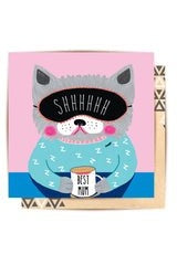 Best Mum Cat Greeting Card - Mu Shop