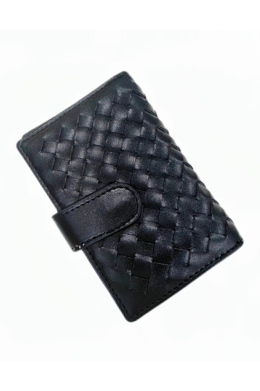 Black Knitted Flap Wallet - Mu Shop