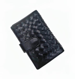 Black Knitted Flap Wallet - Mu Shop