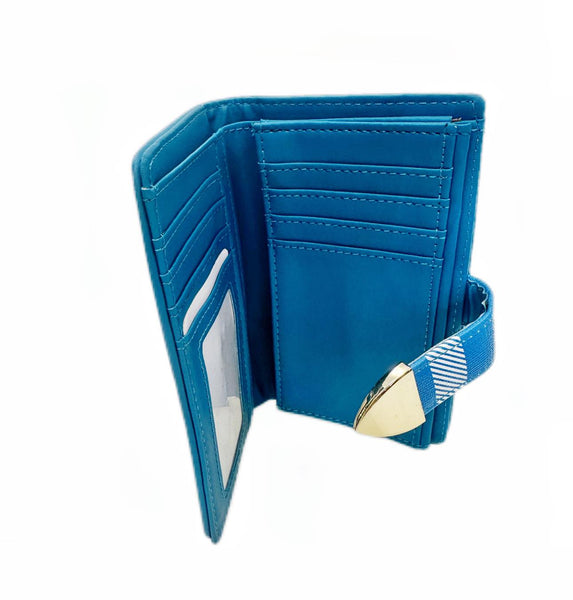 Blue Chess Flap Wallet - Mu Shop