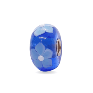 Blue Flower Pattern Unique Bead #1284 - Mu Shop