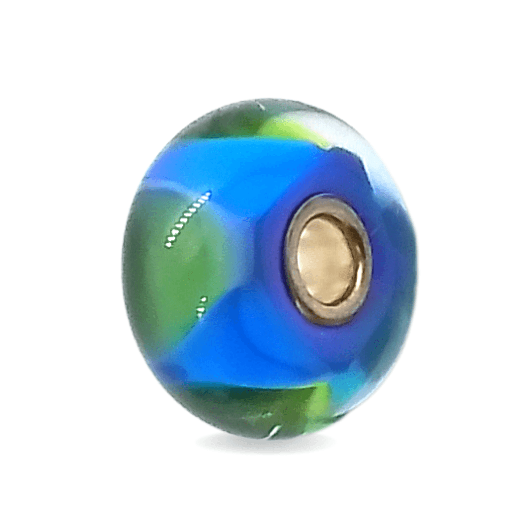 Blue Green Pattern Unique Bead #1214 - Mu Shop