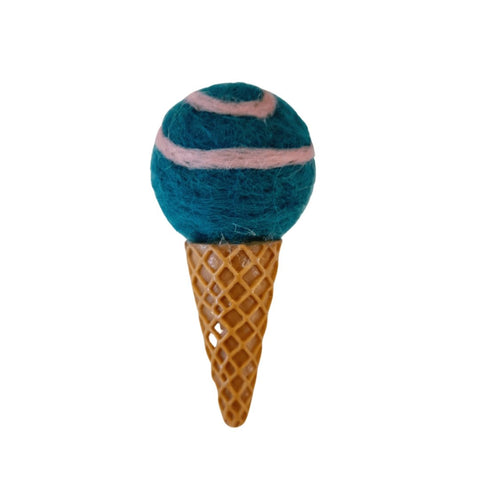 Blue ice cream Brooch - Mu Shop