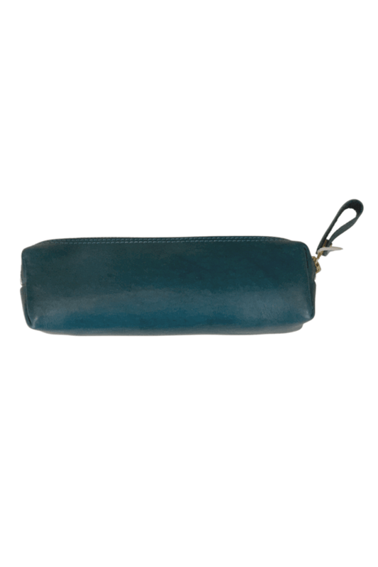 Blue Leather Pencil Case - Mu Shop