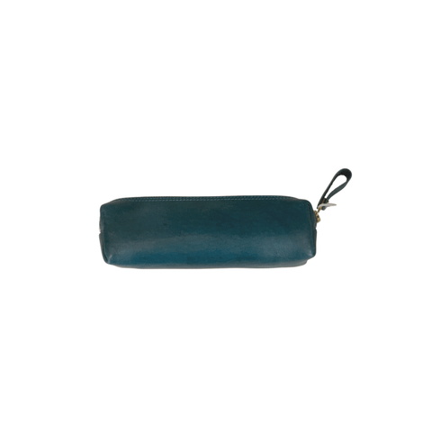 Blue Leather Pencil Case - Mu Shop