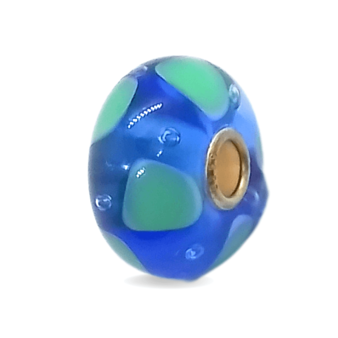 Blue Mint Pattern Unique Bead #1213 - Mu Shop