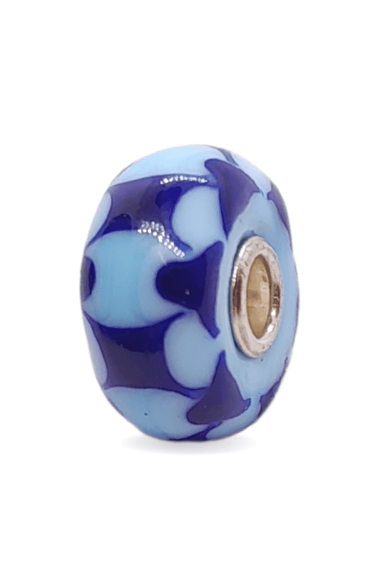 Blue Mixed Pattern Unique Bead #1357 - Mu Shop